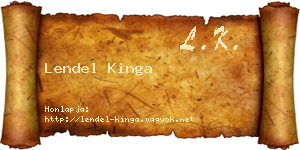 Lendel Kinga névjegykártya